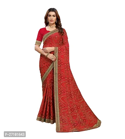 Stylish Georgette Printed Saree with Blouse piece-thumb0