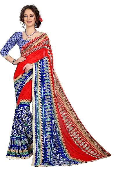 Beautiful Shantoon Sequinned Saree with Blouse Piece For Women