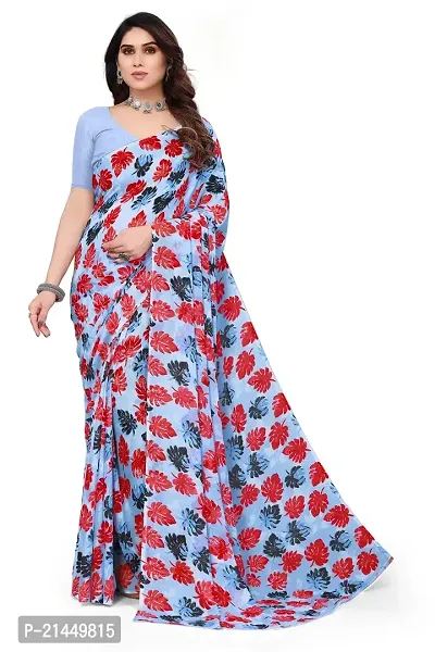 Kanooda Prints Fancy Floral Georgette Printed Saree