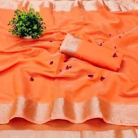 Cotton Silk Sarees With Blouse Piece
