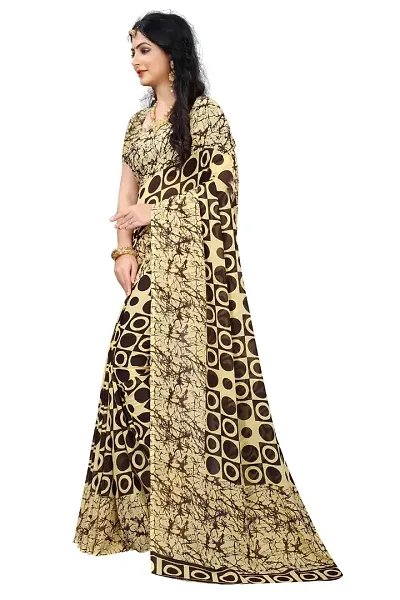 Elegant Georgette Printed Sarees with Blouse piece