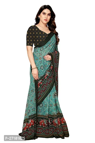 Stylish Women Georgette Printed Saree with Blouse piece-thumb4