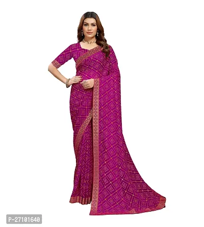 Stylish Women Georgette Printed Saree with Blouse piece