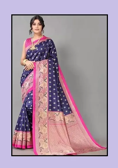 Elegant Art Silk Saree with Blouse piece