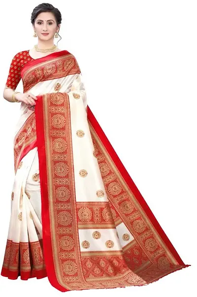 Stylish Fancy Art Silk Saree With Blouse Piece For Women Pack Of 1