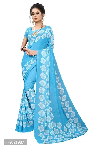 Fancy Georgette Saree with Blouse Piece for Women