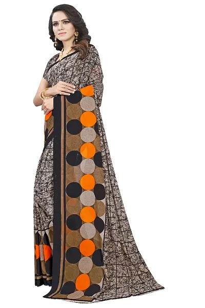 Trendy Georgette Printed Sarees With Blouse Piece