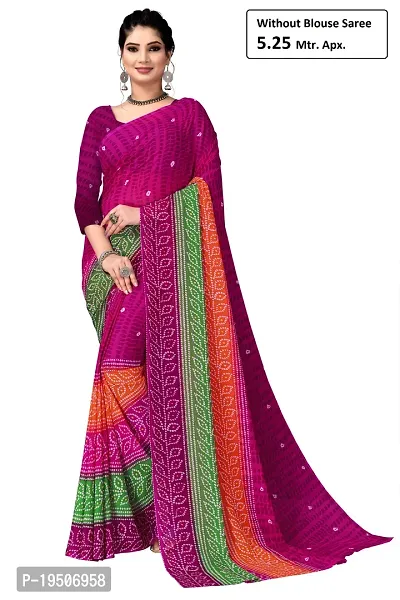 Women Stylish Georgette Saree with Blouse piece