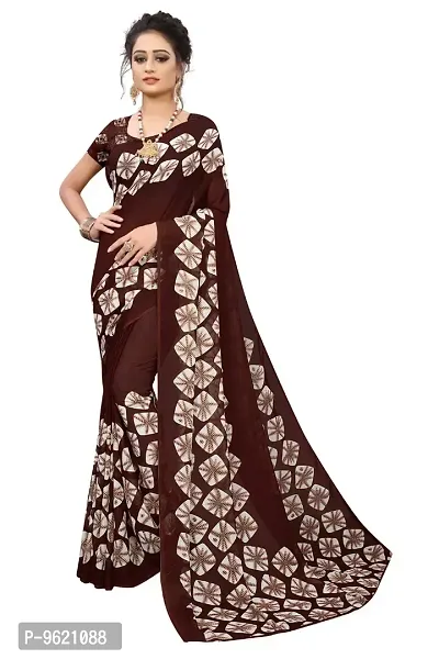 Fancy Georgette Saree with Blouse Piece for Women