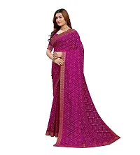 Stylish Women Georgette Printed Saree with Blouse piece-thumb1