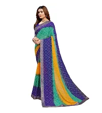 Stylish Women Georgette Printed Saree with Blouse piece-thumb1