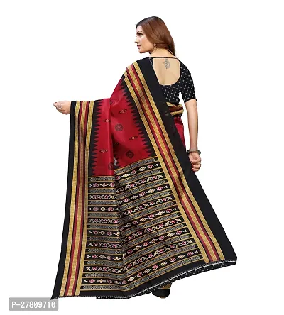 Beautiful Multicoloured Art Silk Printed Saree With Blouse Piece For Women-thumb2