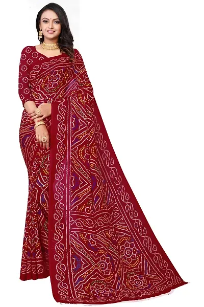 Fancy Georgette Saree with Blouse Piece for Women