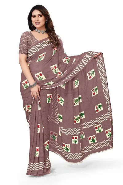 New In Georgette Saree with Blouse piece