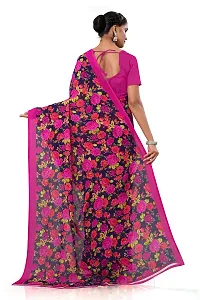 Fancy Georgette Floral Printed Saree-thumb1