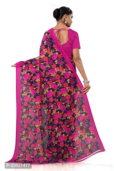 Fancy Georgette Floral Printed Saree-thumb2