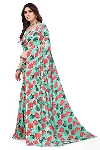 Kanooda Prints Fancy Floral Georgette Printed Saree-thumb3