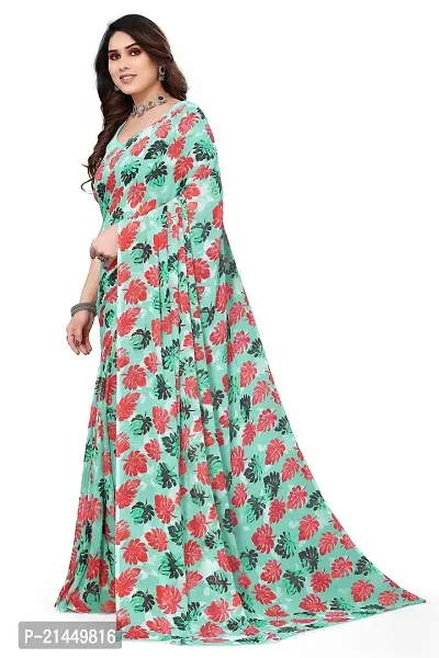 Kanooda Prints Fancy Floral Georgette Printed Saree-thumb4