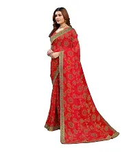 Stylish Women Georgette Printed Saree with Blouse piece-thumb1