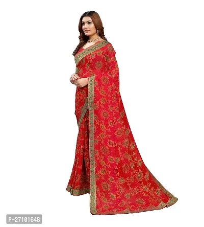 Stylish Women Georgette Printed Saree with Blouse piece-thumb2