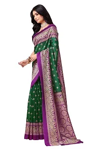 Stylish Women Art Silk Printed Saree with Blouse piece-thumb1