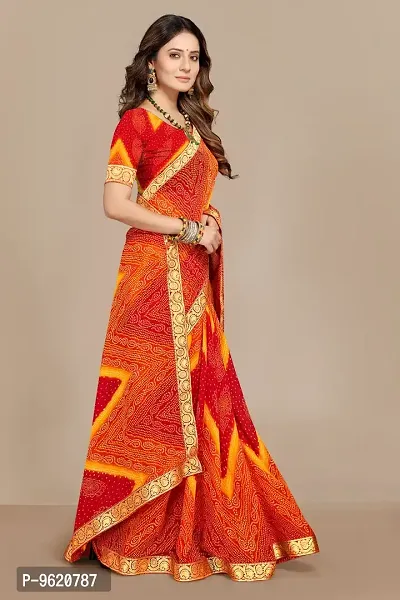 Fancy Georgette Saree with Blouse Piece for Women