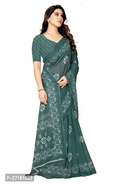 Stylish Women Georgette Printed Saree with Blouse piece-thumb4