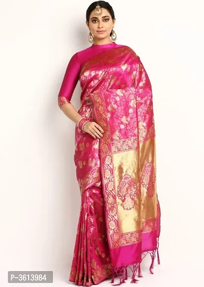 Banarasi cotton silk Jacquard saree with Blouse Piece