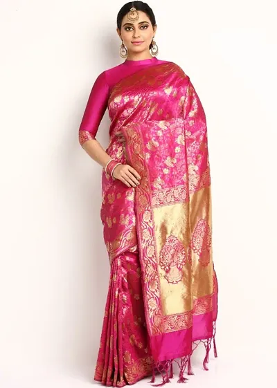 Banarasi silk Jacquard saree with Blouse Piece