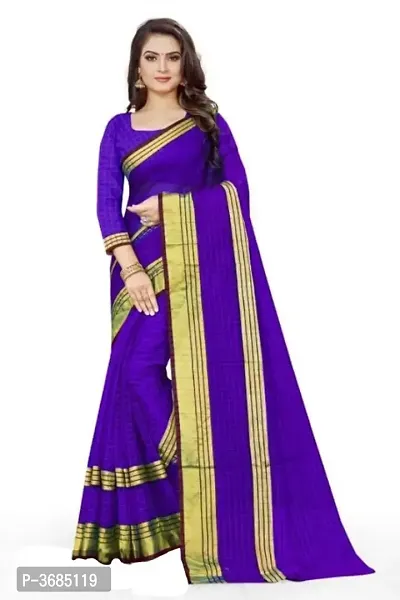 Cotton Silk Zari Border Sarees