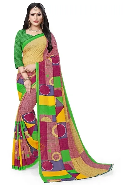 Buy HK SHOPEE Solid/Plain Bollywood Georgette Red Sarees Online @ Best  Price In India | Flipkart.com