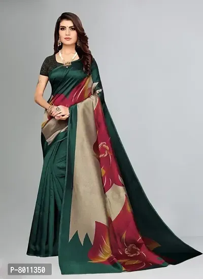 Modern Printed  Art Silk Design  Saree with Blouse piece.-thumb0