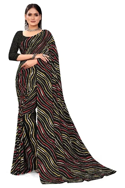 Attractive Georgette Saree with Blouse piece 