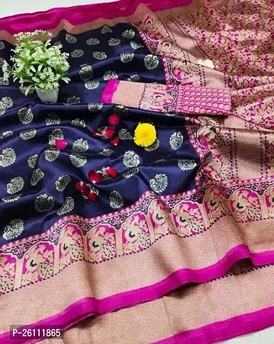 Soft Lichi Silk Printed Sarees with Blouse Piece