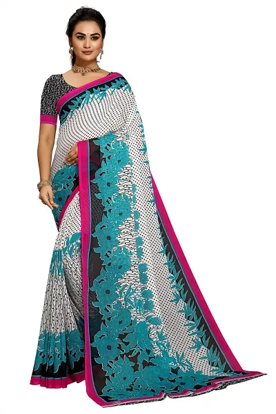 Fancy Chiffon Saree With Blouse Piece For Women