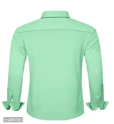 Reliable Green Cotton Solid Long Sleeves Casual Shirts For Men-thumb2