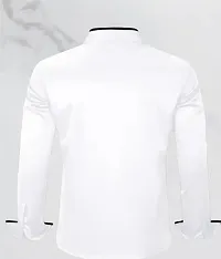 Reliable White Cotton Solid Long Sleeves Casual Shirts For Men-thumb1