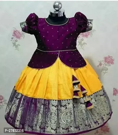 Elegant Cotton Self Pattern Lehenga Choli Set For Girls-thumb0