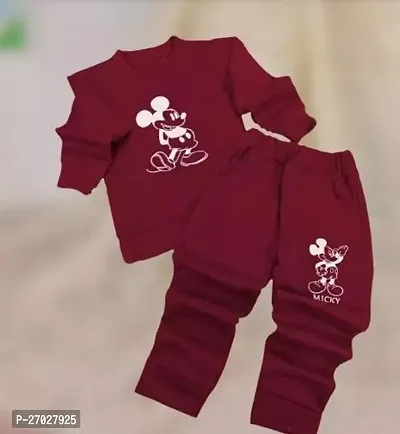 Fabulous Printed Maroon Clothing Set For Boy-thumb0