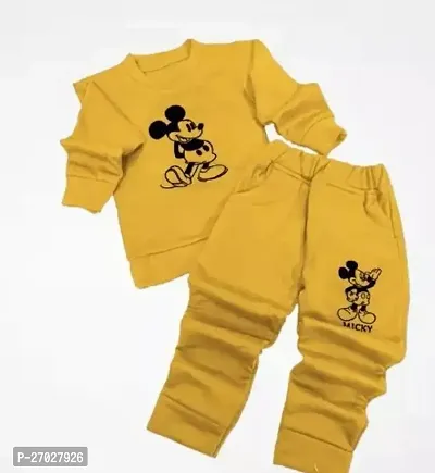 Fabulous Printed Yellow Clothing Set For Boy