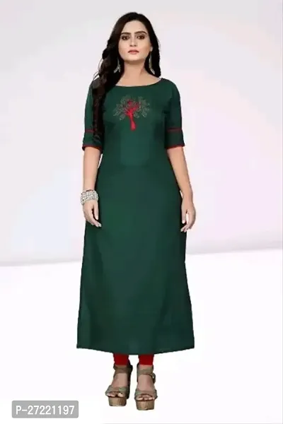 fancy tree solid cotton kurti for women-thumb0