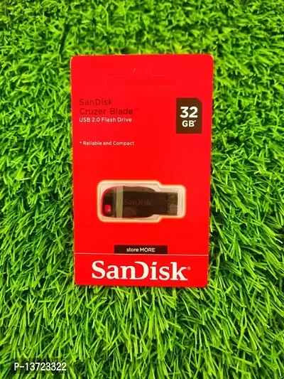 Sandisk Cruzer Blade 32 GB Utility Pendrive (Red, Black) free otg-thumb0