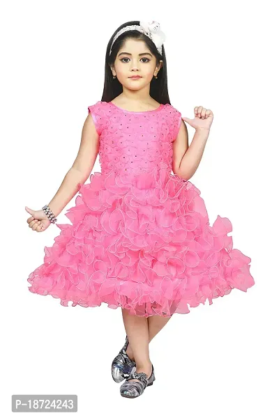Highlight Fashion Premium Baby Girls HF Chumki Dress-Pack of 1 (3-4 years, pink)