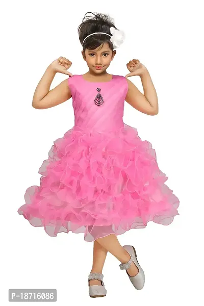 Highlight Fashion Premium Baby Girls Net somia Dress-Pack of 1-thumb0