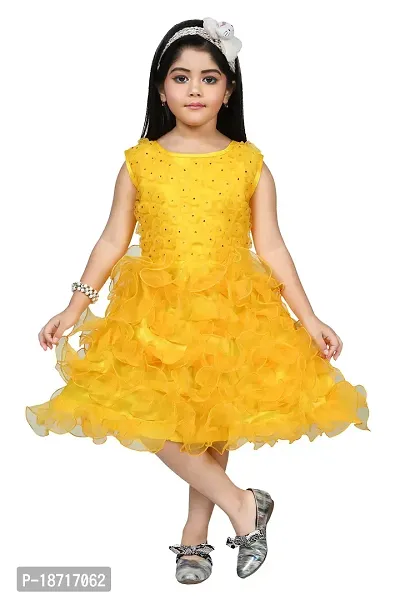 Highlight Fashion Premium Baby Girls HF Chumki Dress-Pack of 1 (2-3 years, yellow)