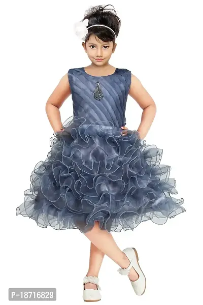 Highlight Fashion Premium Baby Girls Net somia Dress-Pack of 1-thumb0