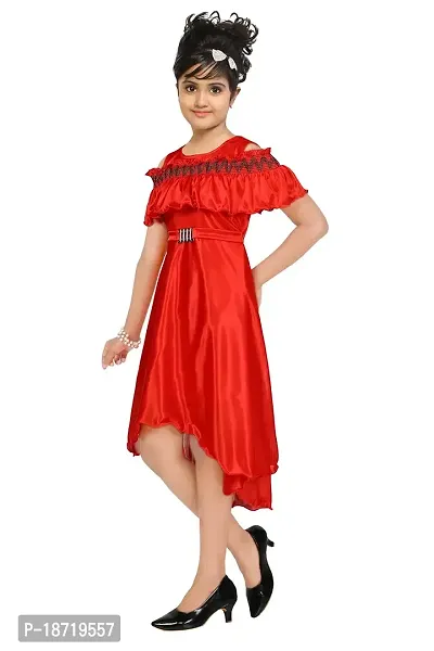 Highlight Fashion Premium Baby Girls Fairy Dress-Pack of 1 (1-2 years, red)-thumb2