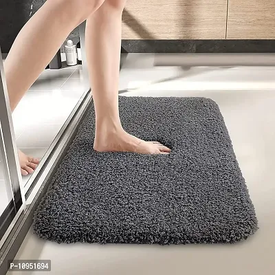 YAMUNGASuper Soft Anti Skid Solid Bathroom Rugs for Home, Bedroom, Living Rooms Entrance Microfiber Door mats Size 40x60 CM with 23mm Pile Hight-thumb0