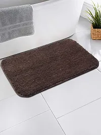 YAMUNGA Microfiber Mats with Anti Skid Backing (Coffee, Set of 2, 40 x 60 cm)-thumb1