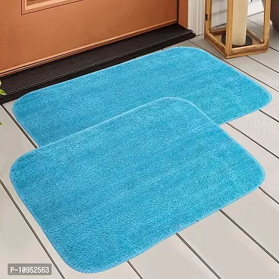 YAMUNGA Mats Runner Anti Skid Backing,Colour Aqua Set of 2 (40 x 60 cm)